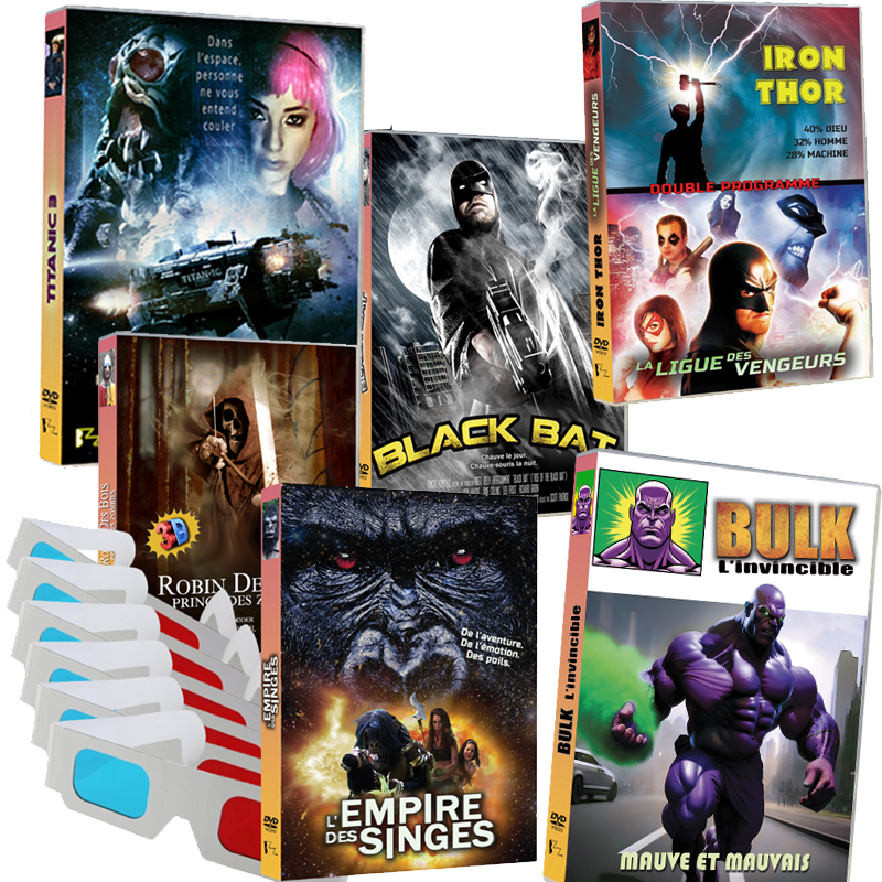 Pack total nanar : les 7 titres Bzz série Z + 6 paires de lunettes 3D